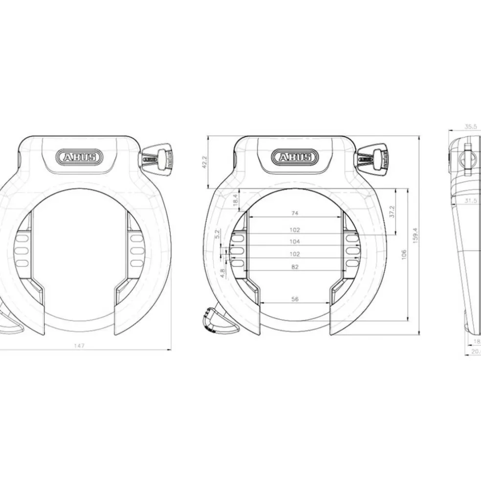 ABUS Pro Amparo 4750 SL R Ringslot met Flex Mount
