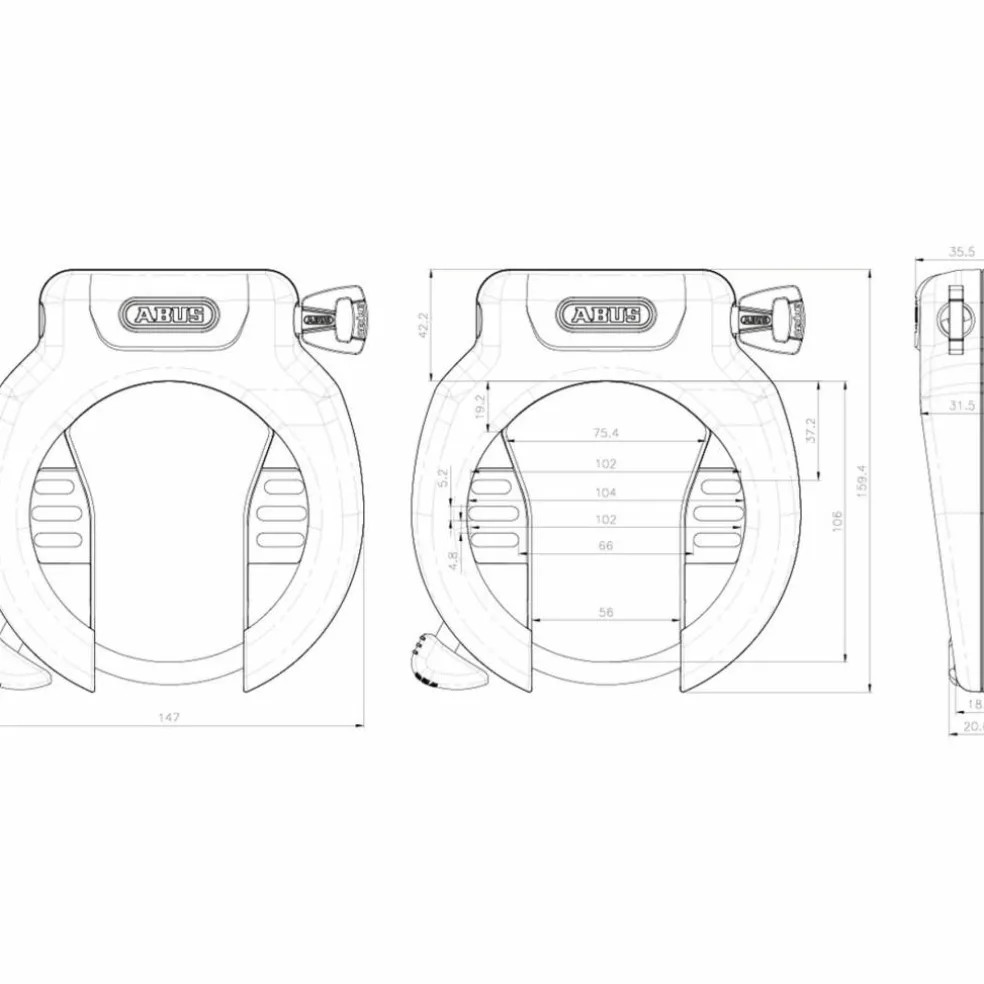 ABUS Pro Amparo 4750 S R Ringslot met Flex Mount