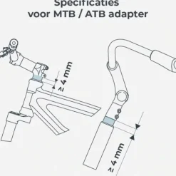Urban Iki MTB/ATB Adapter Fietsstoeltje Voor
